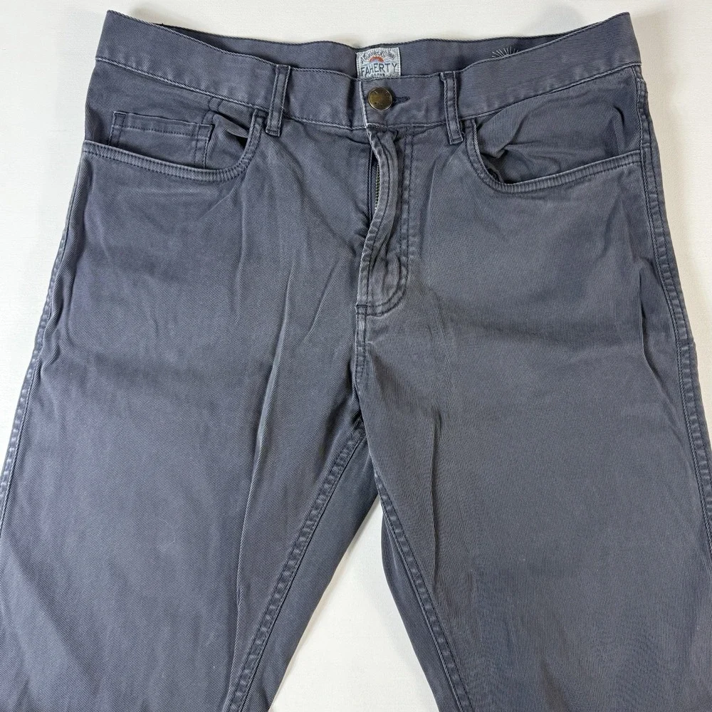 Faherty Pants Men's 31x32 Movement 5 Pocket Stretch Casual Performance Dark Blue - Picture 1 of 8